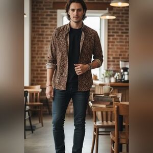 🤎 Express Retro Floral Button-Down | Earthy Boho Vibes